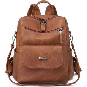 Ladies' leather bag - caramel color