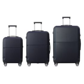 BLUE 3-Piece Premium ABS Luggage Set-20", 24", and 28" Suitcases with Multi-Position Handle, Silent Spinner Wheels, and TSA-Approved Lock-Durable