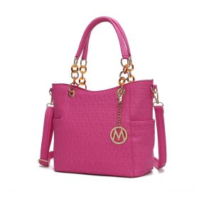 MKF Collection Rylee Vegan Leather Women Tote Handbag by Mia k (Color: Fuchsia, Material: Polycarbonate)