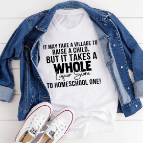 Homeschool Mom T-Shirt (Color: White, size: 3XL)