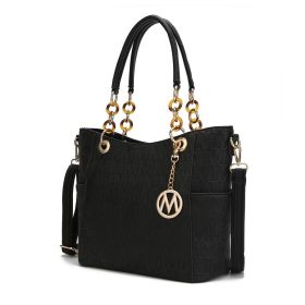 MKF Collection Rylee Vegan Leather Women Tote Handbag by Mia k (Color: Black, Material: Polycarbonate)